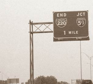This undated, unsourced photo appears to show the end of an old I-220 freeway in Birmingham.