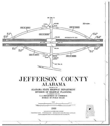 Planned Interstate 220 interchange, at Center Point Rd and Main St, Pinson, Ala.